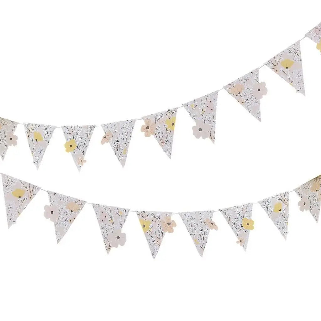 Birthday Bloom Pink Floral Flag Bunting