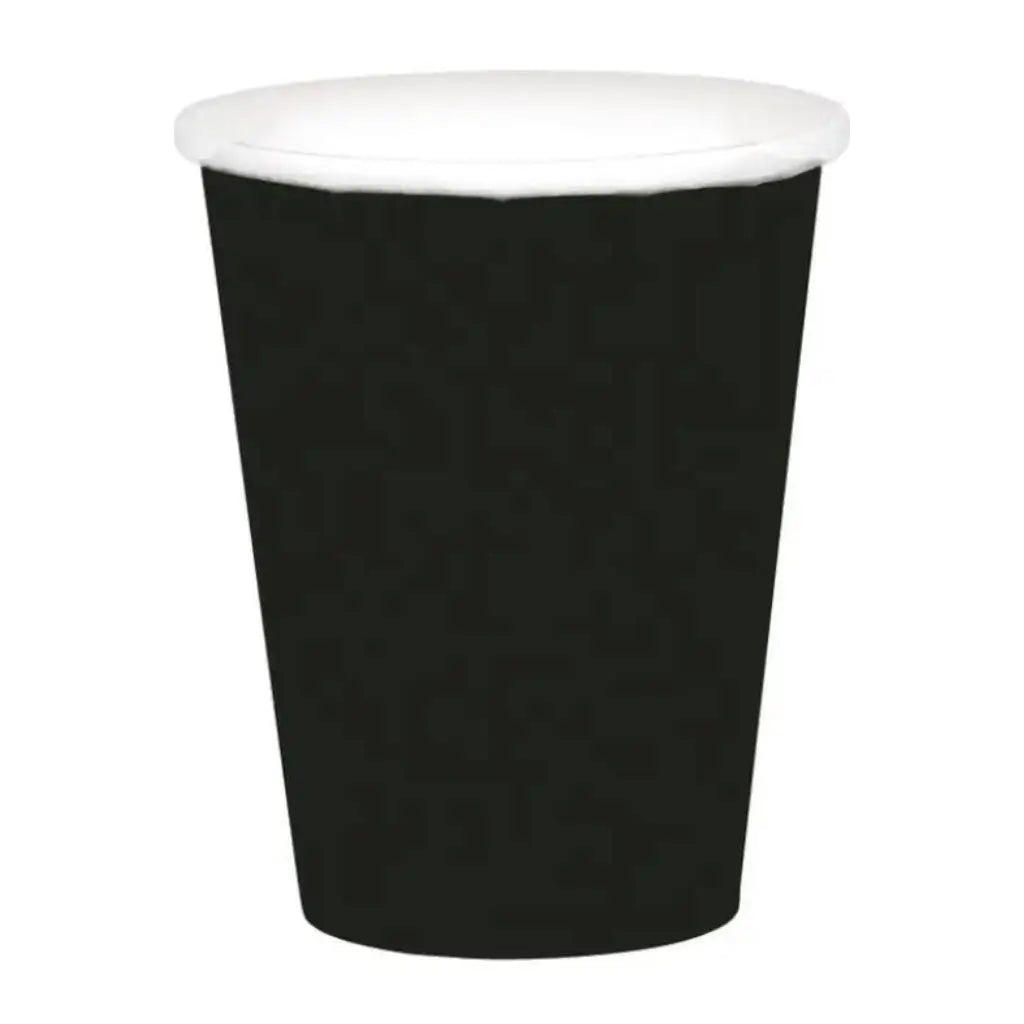 Black Paper Cups 266ml 8pk
