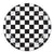 Black & White Check Large Paper Plates 22cm 10pk