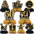 Black Gold 50th Birthday Honeycomb Table Centrepiece