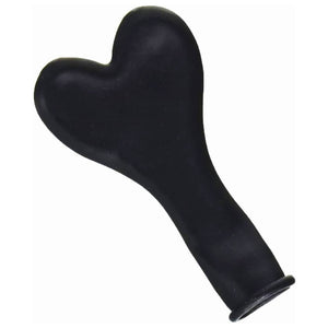 Black heart shaped latex balloons 12 inch pack of 10