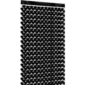Metallic Heart Tinsel Foil Fringe Curtain - Black