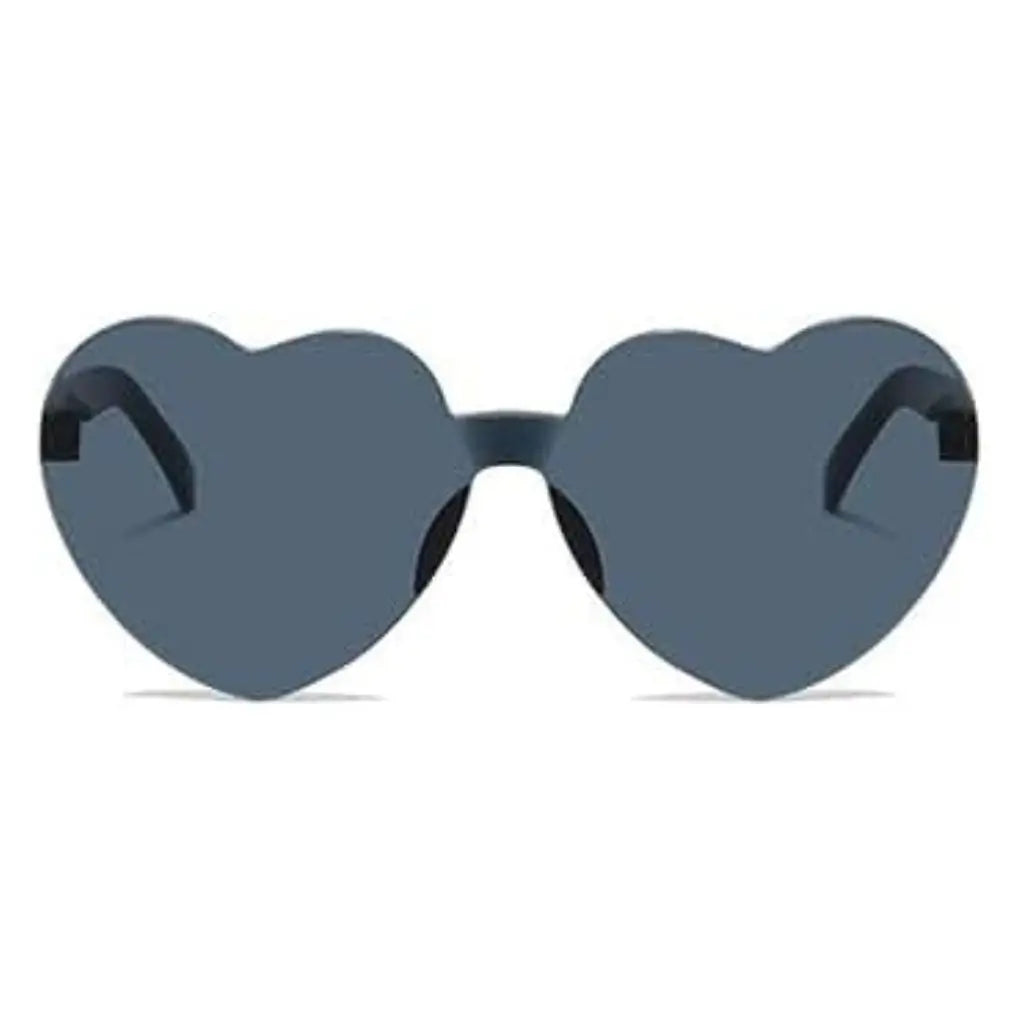 Black heart orders shaped glasses