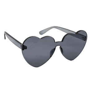 Black Love Heart rimless frame Party Sunglasses