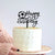 Black Happy Birthday Soccer Ball Cake Topper