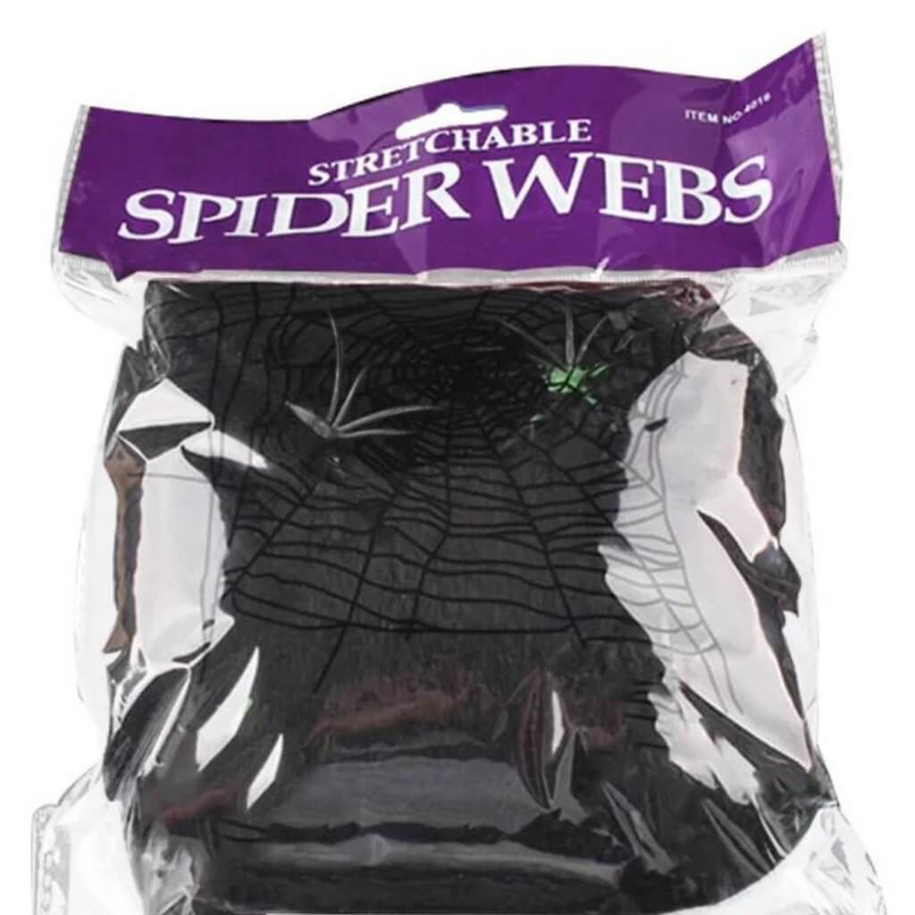Stretchable Black Spider Web 20g