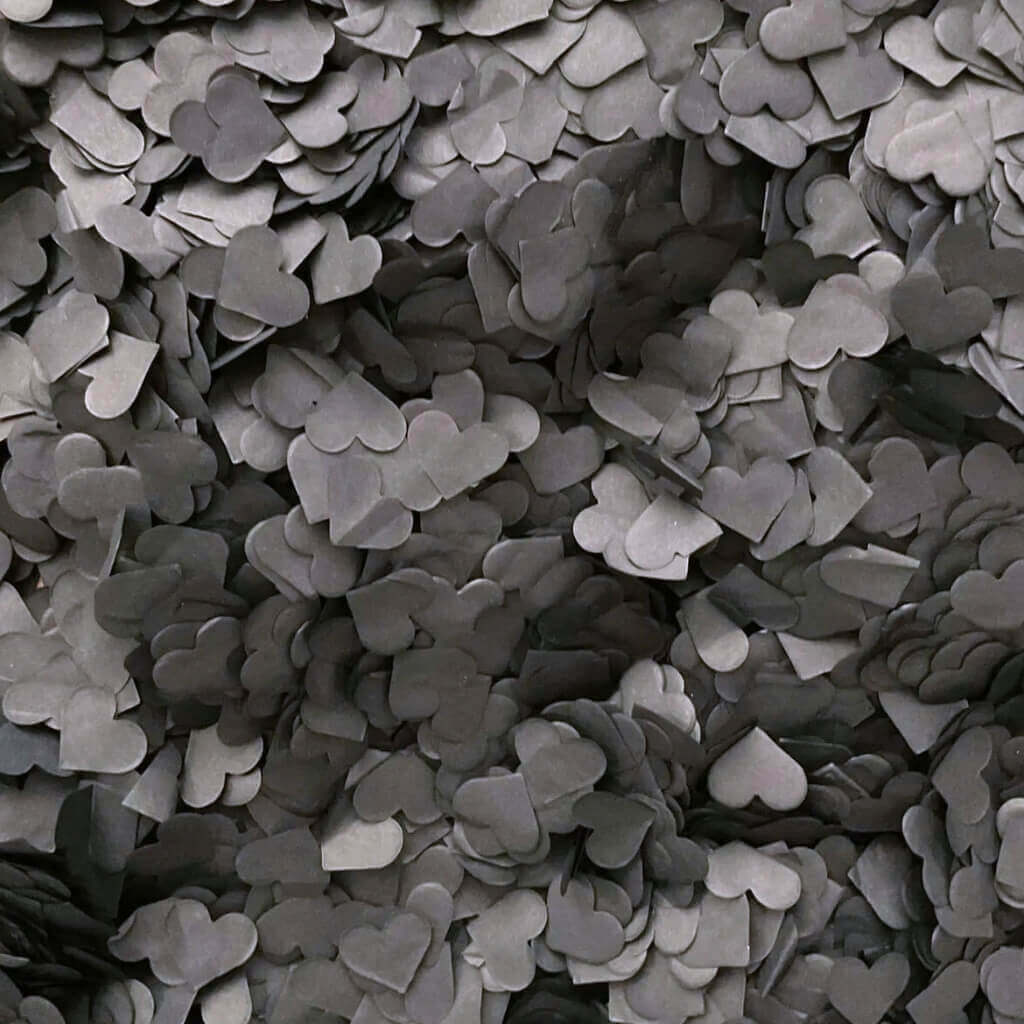 20g 2.5cm Heart Shaped Tissue Paper Confetti Table Scatters - Black