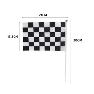 Black & White Checkered Racing Handheld Flags 6pk