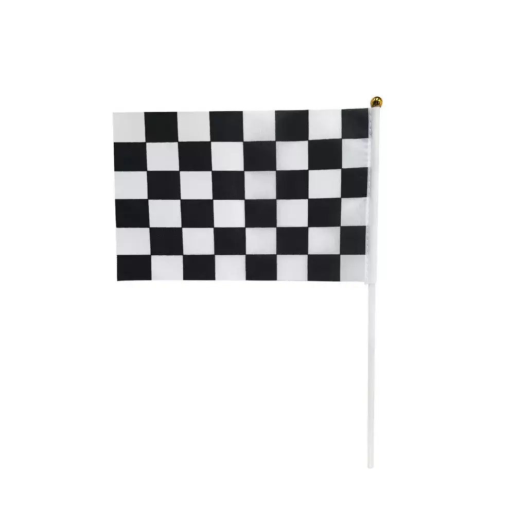 Black & White Checkered Racing Handheld Flags 6pk