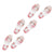 Bloody Shoeprint Floor Stickers 6pk Halloween Decorations