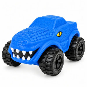 blue dinosaur sand-filled squishy truck toy