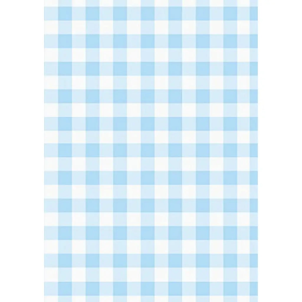 Blue gingham wrapping paper check pattern
