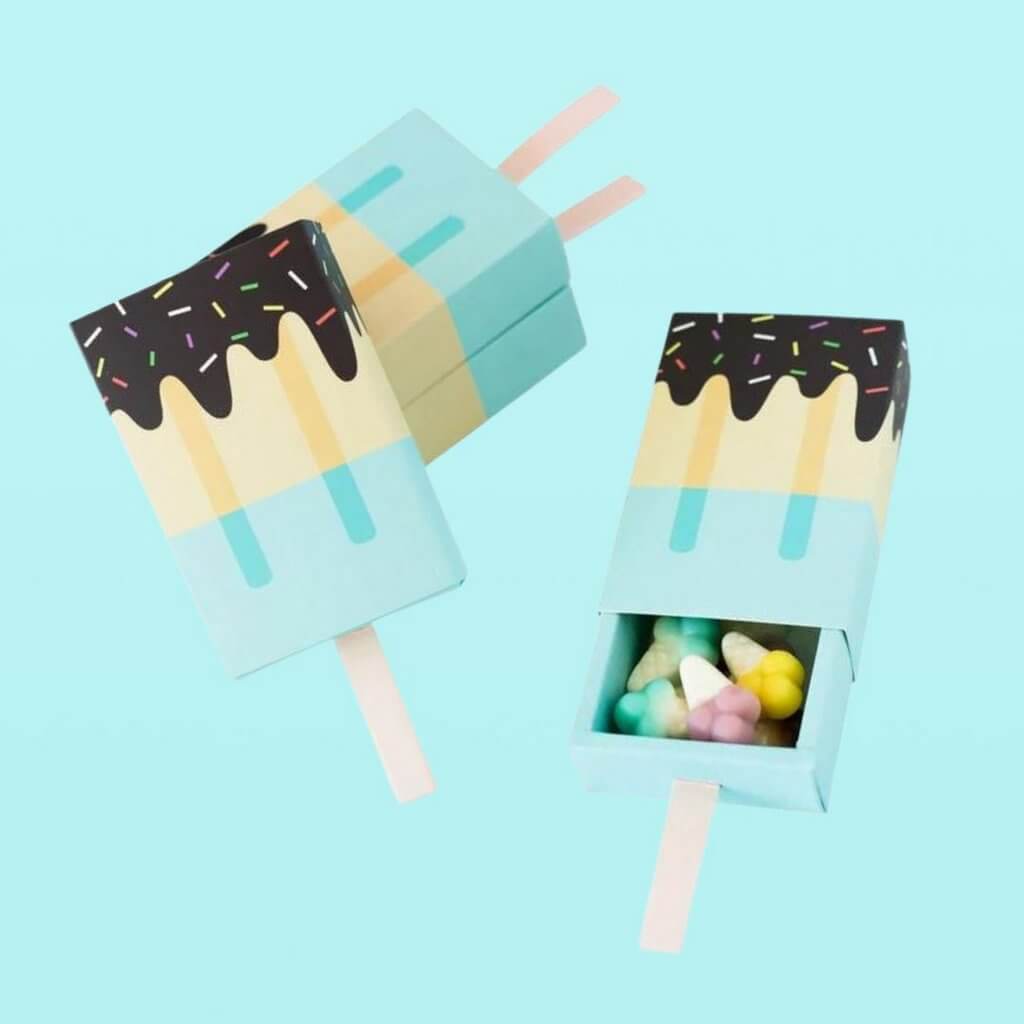 Blue Ice Cream Treat Boxes 6pk