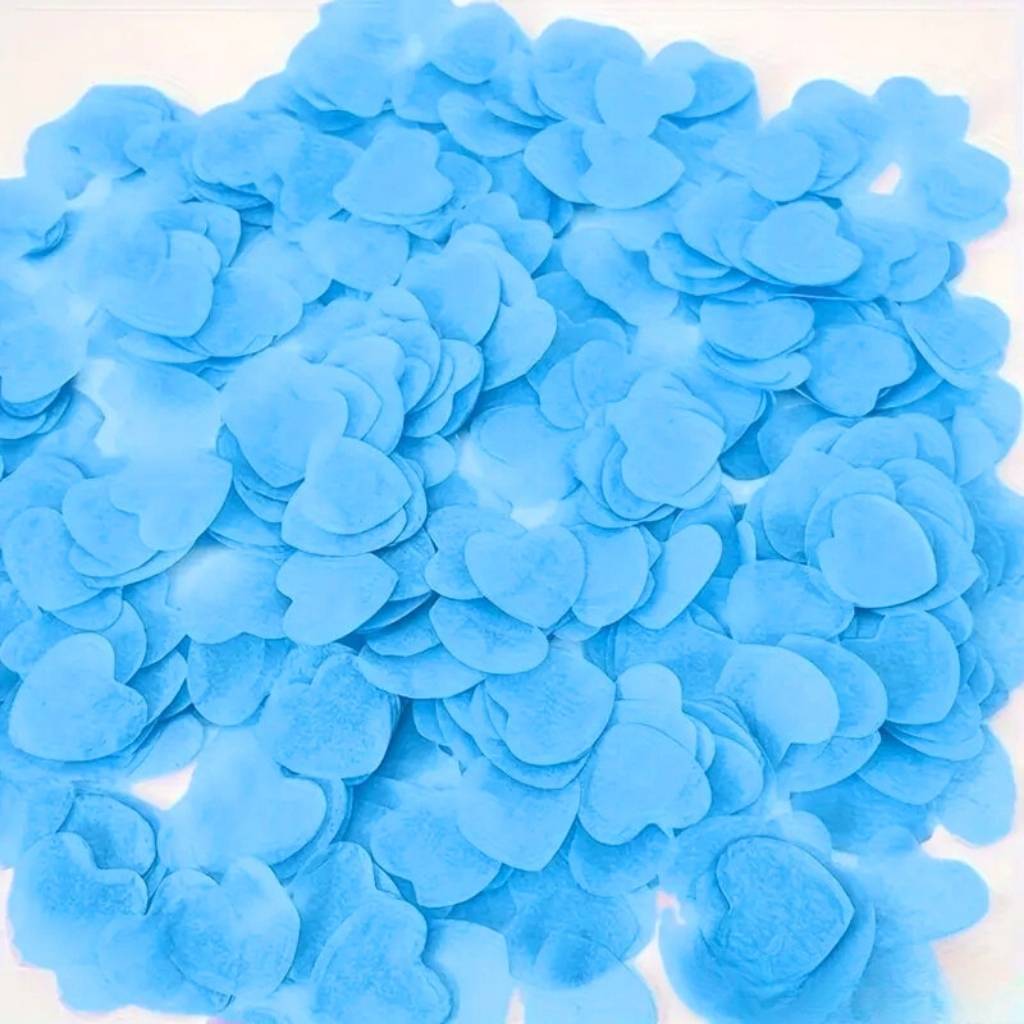 20g Heart Shaped Tissue Paper Confetti Table Scatters - Blue