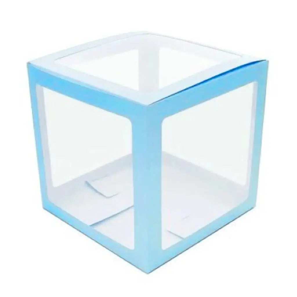 Blue Balloon Cube Box with Letter