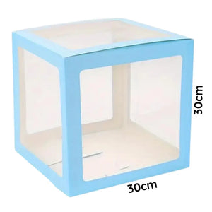 Blue Balloon Cube Box with Letter A to Z dimensions