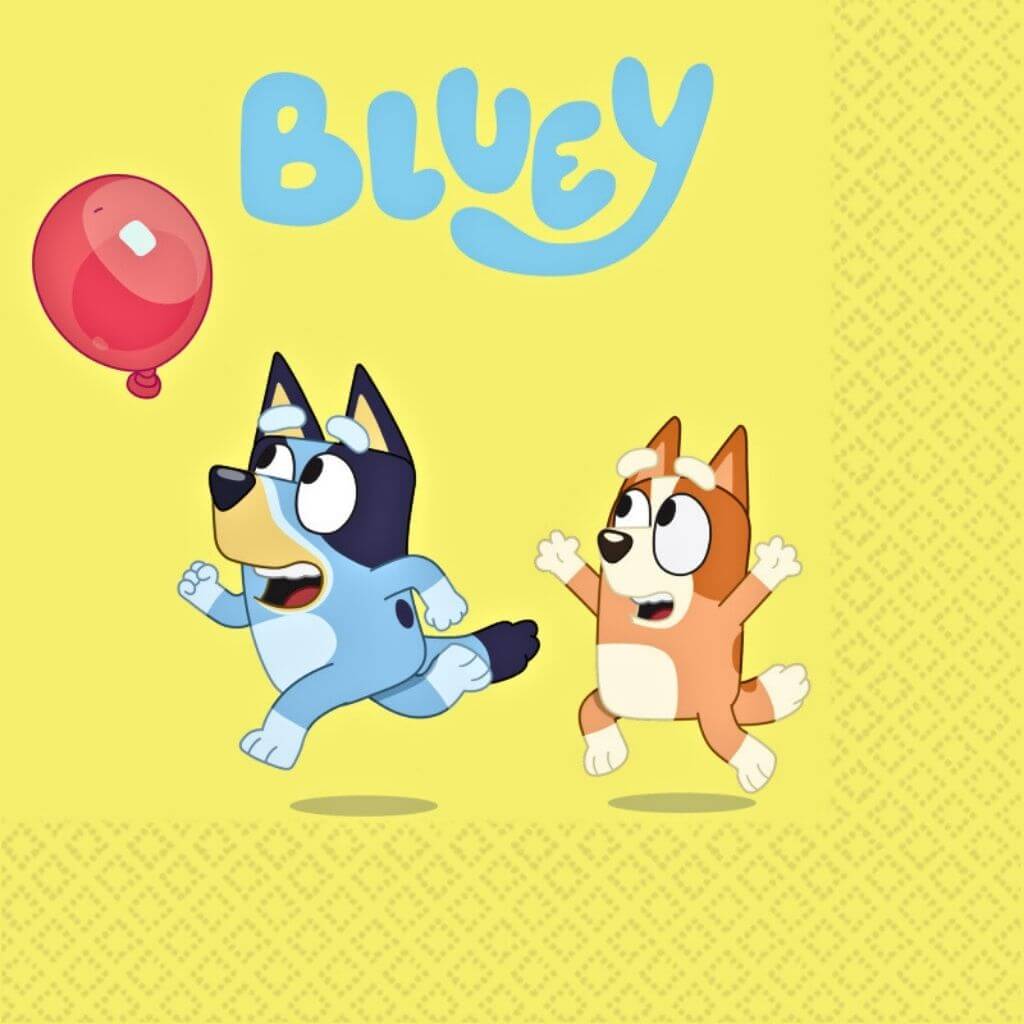 Bluey and Bingo lunch napkins pack of 16
