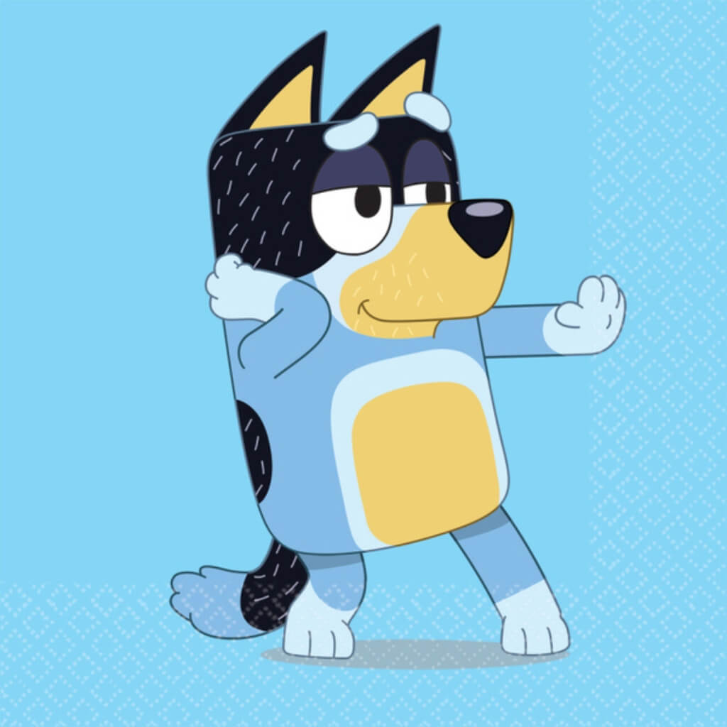 bluey birthday party napkins 16 pack