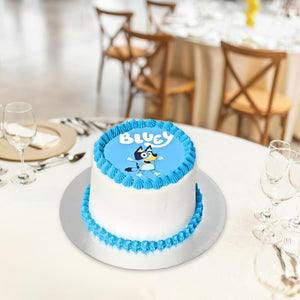 Bluey Round Edible Cake Topper Image – 16cm Icing Decoration
