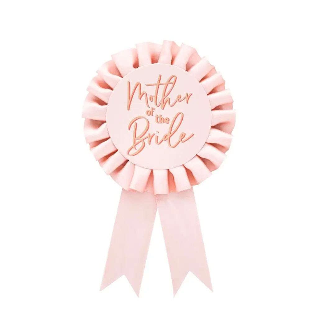 Blush Pink Mother of the Bride Hen Party Badge