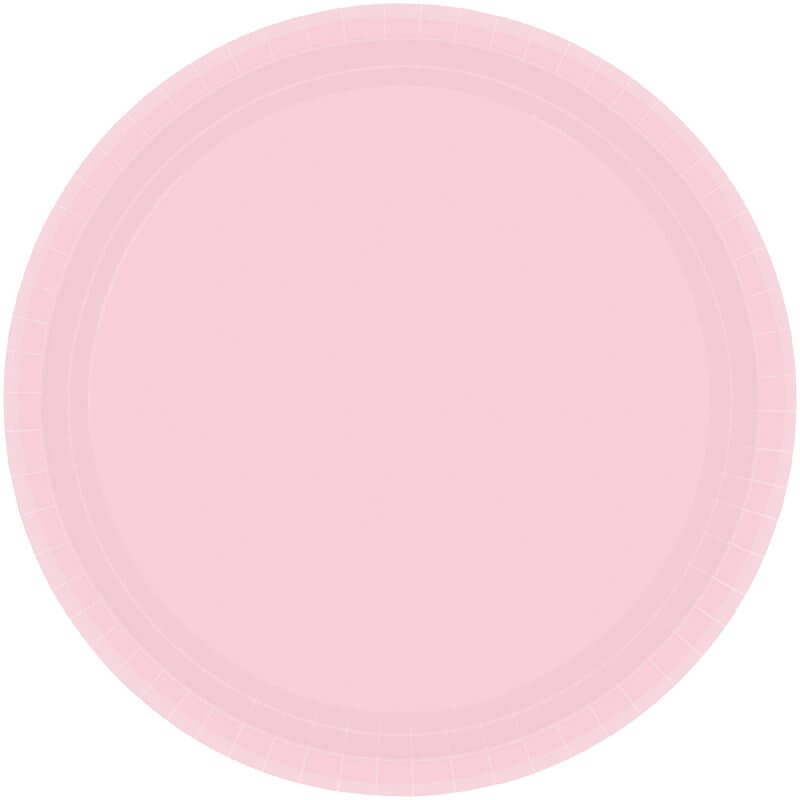 Blush Pink Paper Plates 23cm 20pk