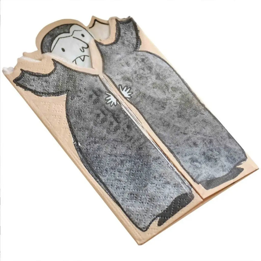 Fold-out vampire Halloween party napkins
