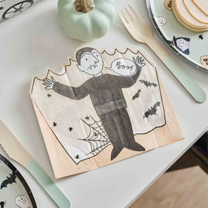 Boo Crew vampire shaped Halloween paper napkins pack of 16