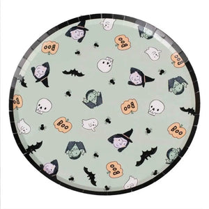 Boo Crew Halloween character paper party plates