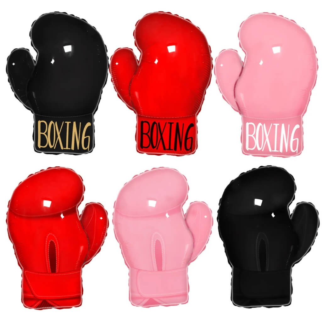 26-inch Large Black Boxing Glove Foil Balloon