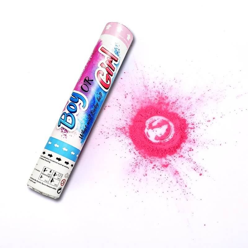 Gender Reveal Smoke Party Popper - Pink