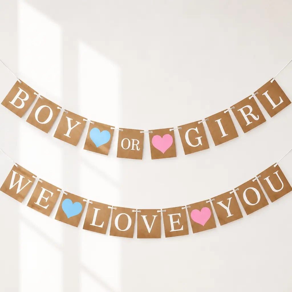 Kraft 'Boy or Girl We Love You' with Hearts Banner