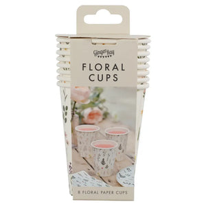 Floral Bloom Hen Party Paper Cups 8pk