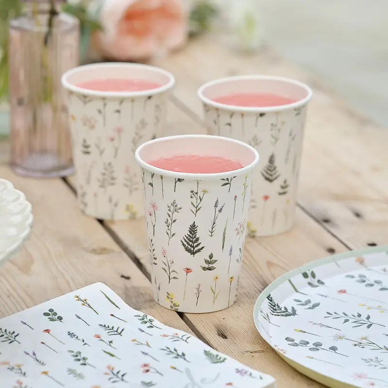 Floral Bloom Hen Party Paper Cups 8pk