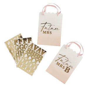 Bride to be pink and gold party bags hen party favours