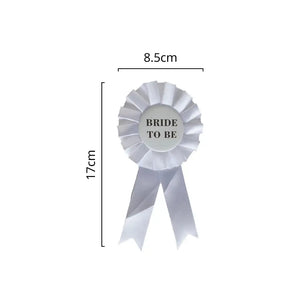 Bride To Be ribbon badge for bridal shower and hen party