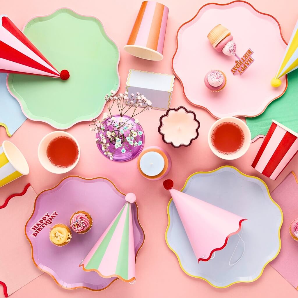 bright banquet themed birthday party decorations