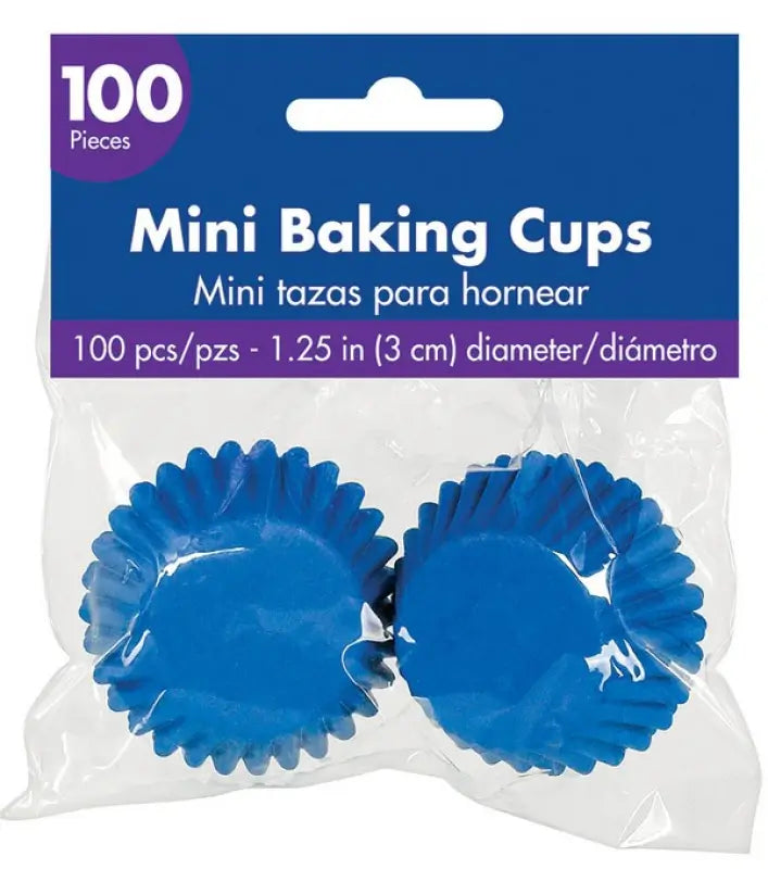 Mini Cupcake Baking Cups 100pk - Bright Royal Blue