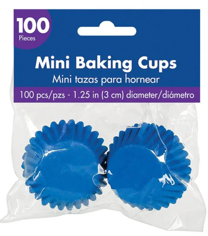 Mini Cupcake Baking Cups 100pk - Bright Royal Blue