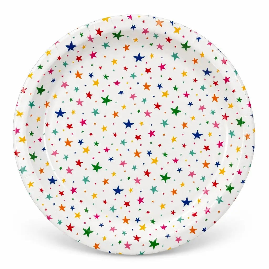 Bright Star Rainbow Paper Plates 23cm 8pk