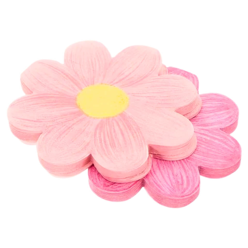 Brushed Light Pink Daisy Paper Napkins 16cm 20pk
