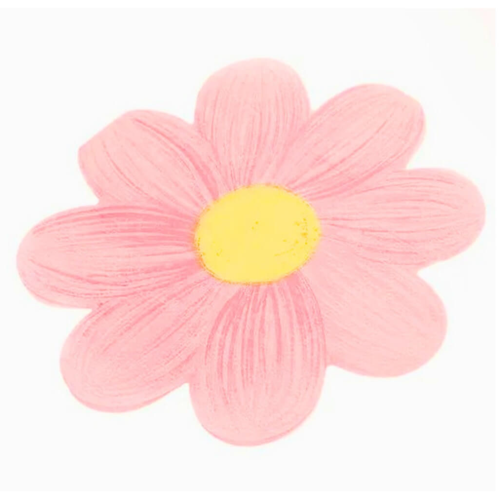Brushed Light Pink Daisy Paper Napkins 16cm 20pk