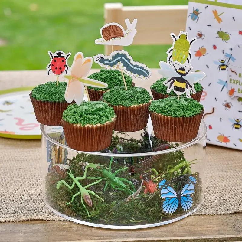 Pack of 12 Bugging Out Bug Party Cupcake Toppers.