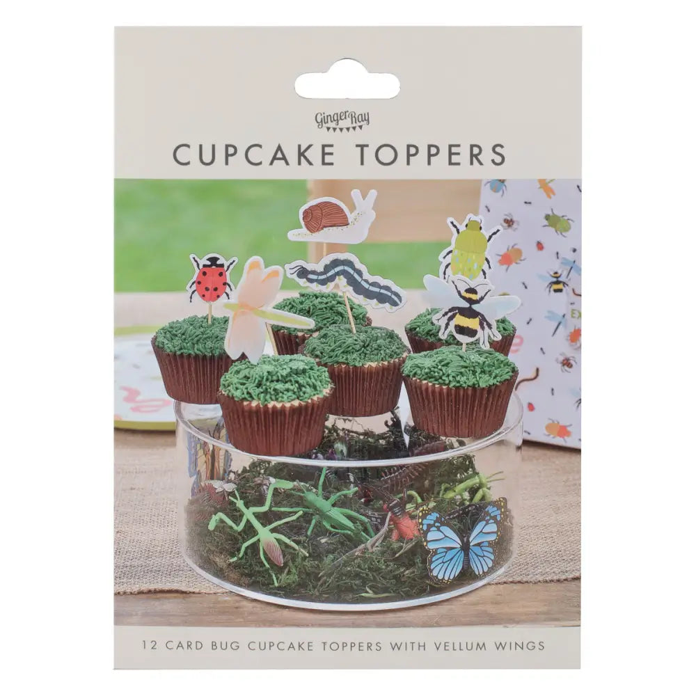 Pack of 12 Bugging Out Bug Party Cupcake Toppers.