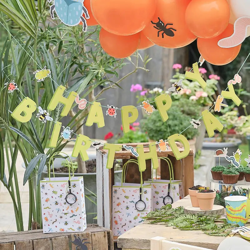 Bug Party Bugging Out Happy Birthday Bunting