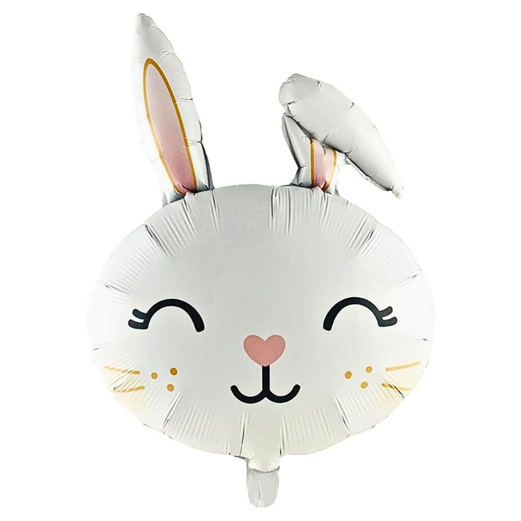 Easter Bunny Head with Floppy Ear Foil Balloon