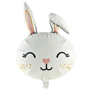 Easter Bunny Head with Floppy Ear Foil Balloon