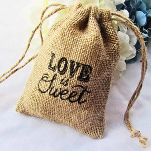 Eco friendly burlap bag for candies and treats