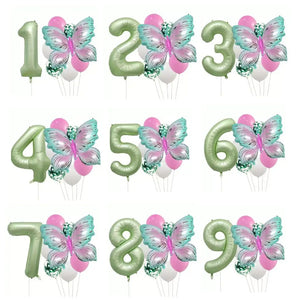 Butterfly All Age Birthday Balloon Bundle 8pk