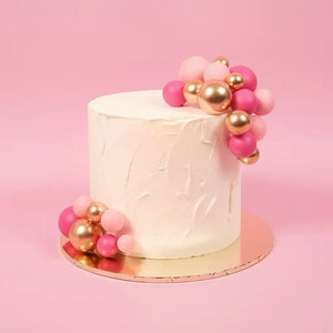 balloon style cake topper pink balls