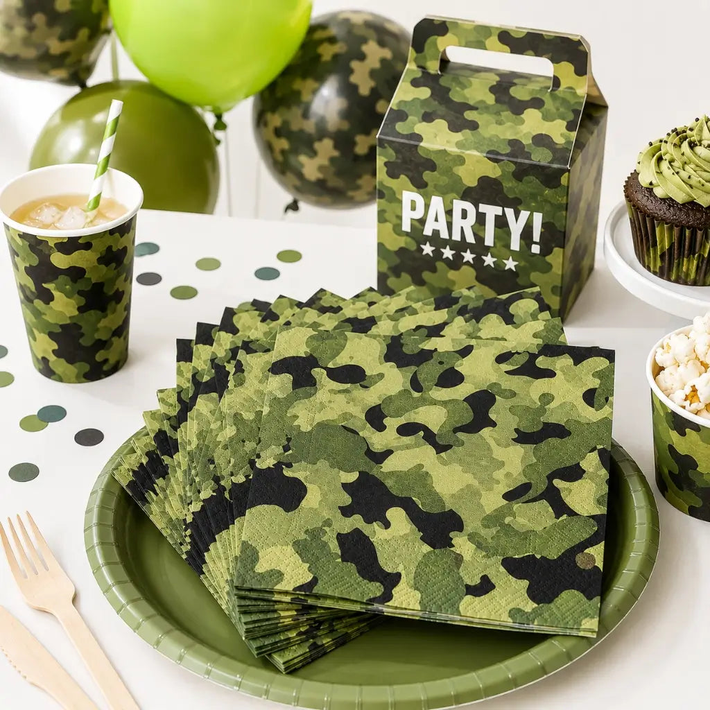 Camouflage Paper Lunch Napkins 10pk